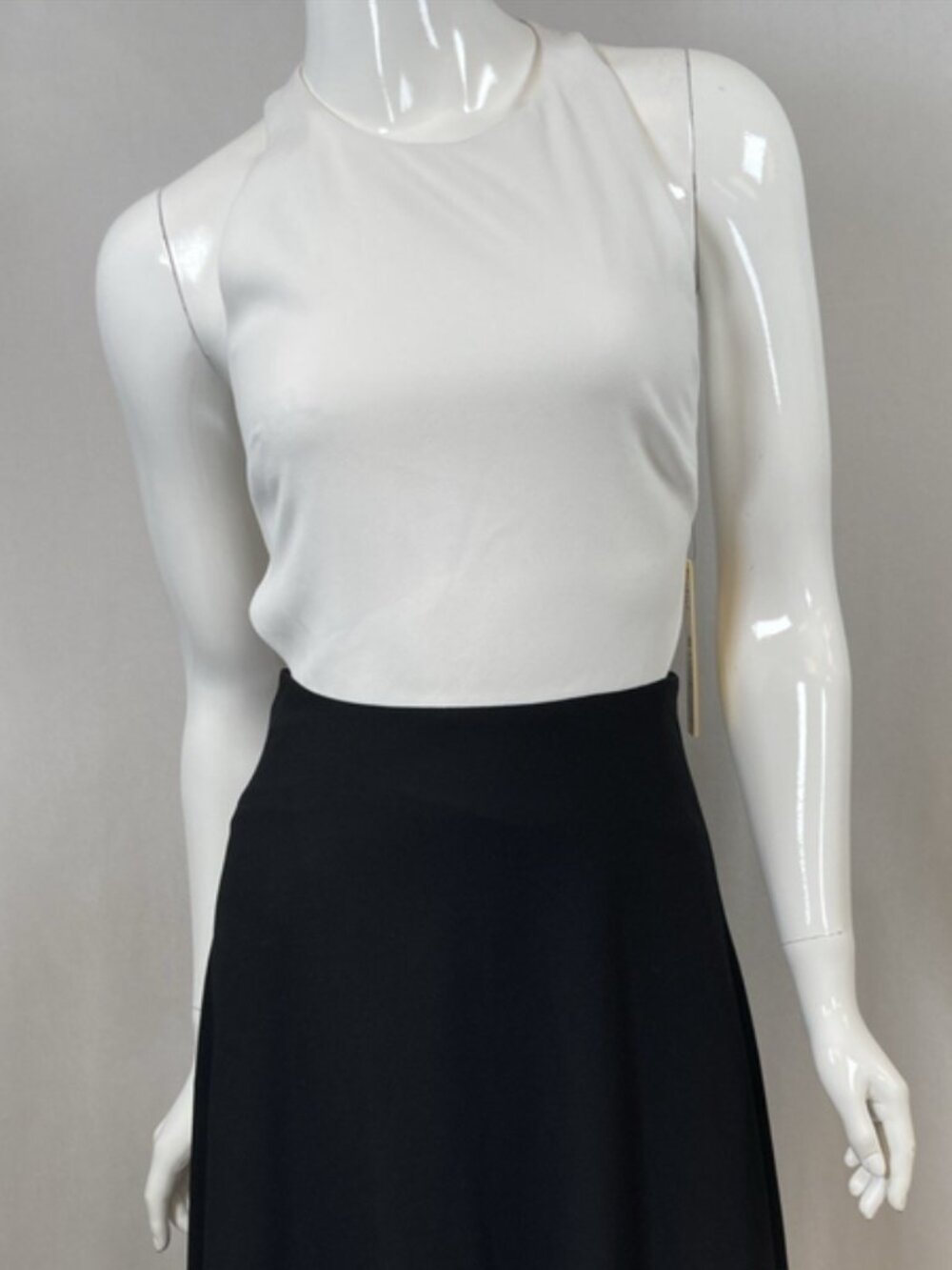 NWT Alice + Olivia Black and White Long Lined Dress, Size 0